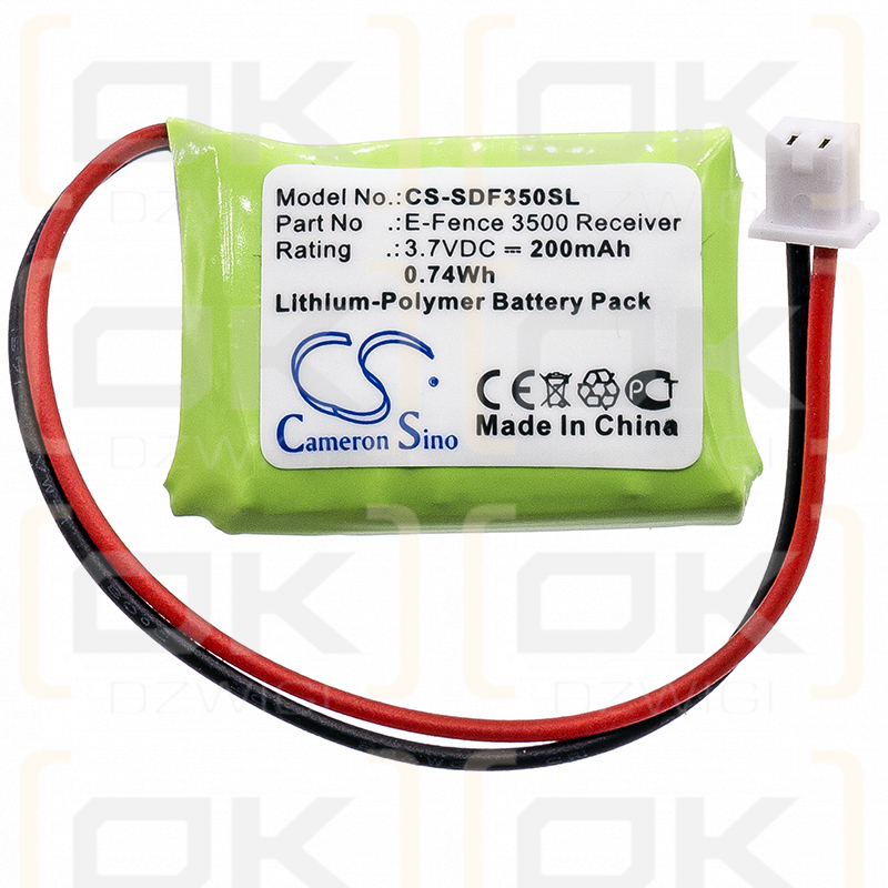 Dogtra YS-300 Bark Collar 200mAh Li-Polymer 3.7V (Cameron Sino)