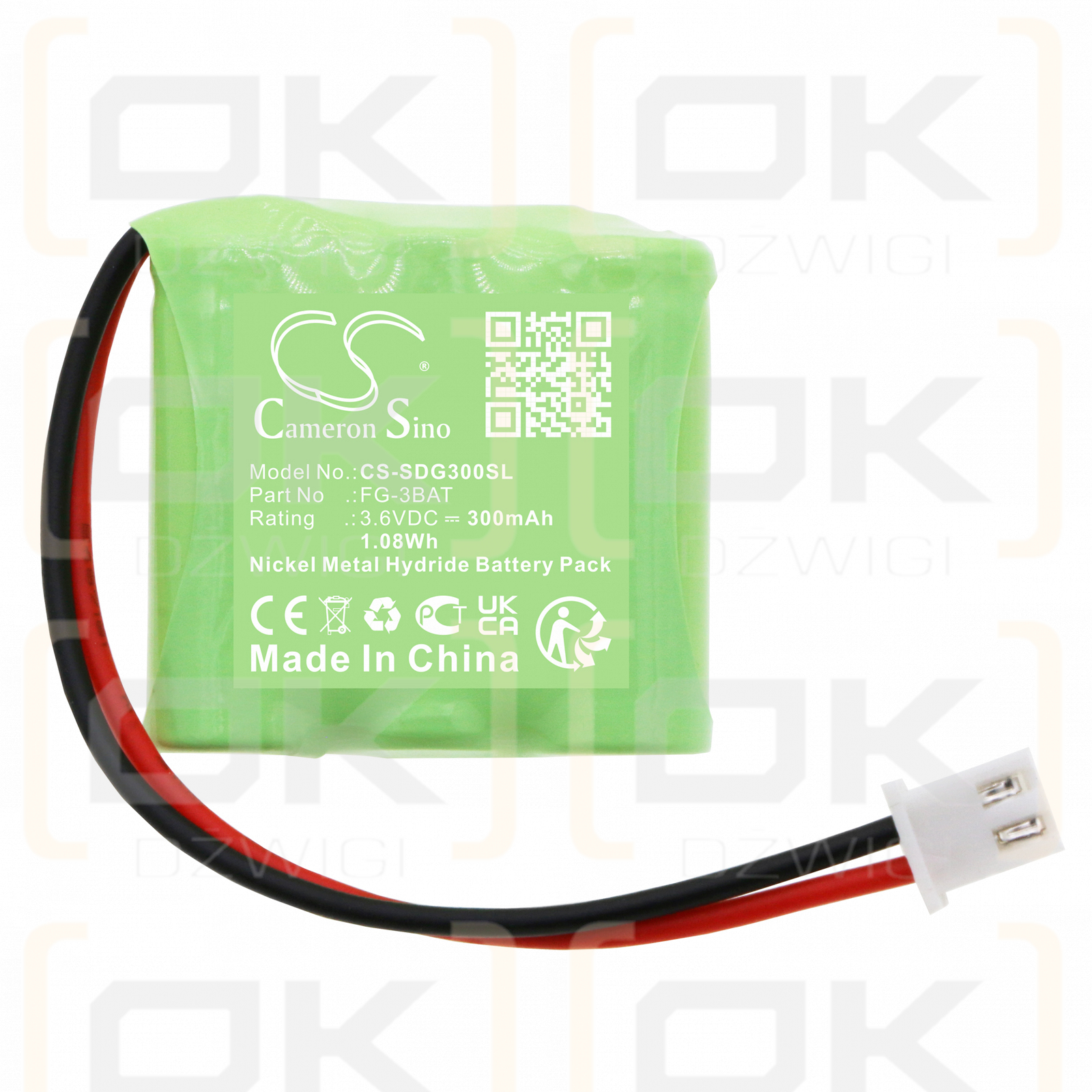 Shimpo FG-3000 / FG-3BAT 300mAh Ni-MH 3.6V (Cameron Sino)