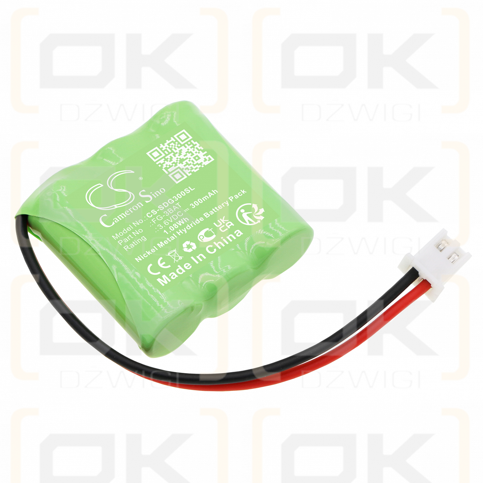 Shimpo FG-3000 / FG-3BAT 300mAh Ni-MH 3.6V (Cameron Sino)