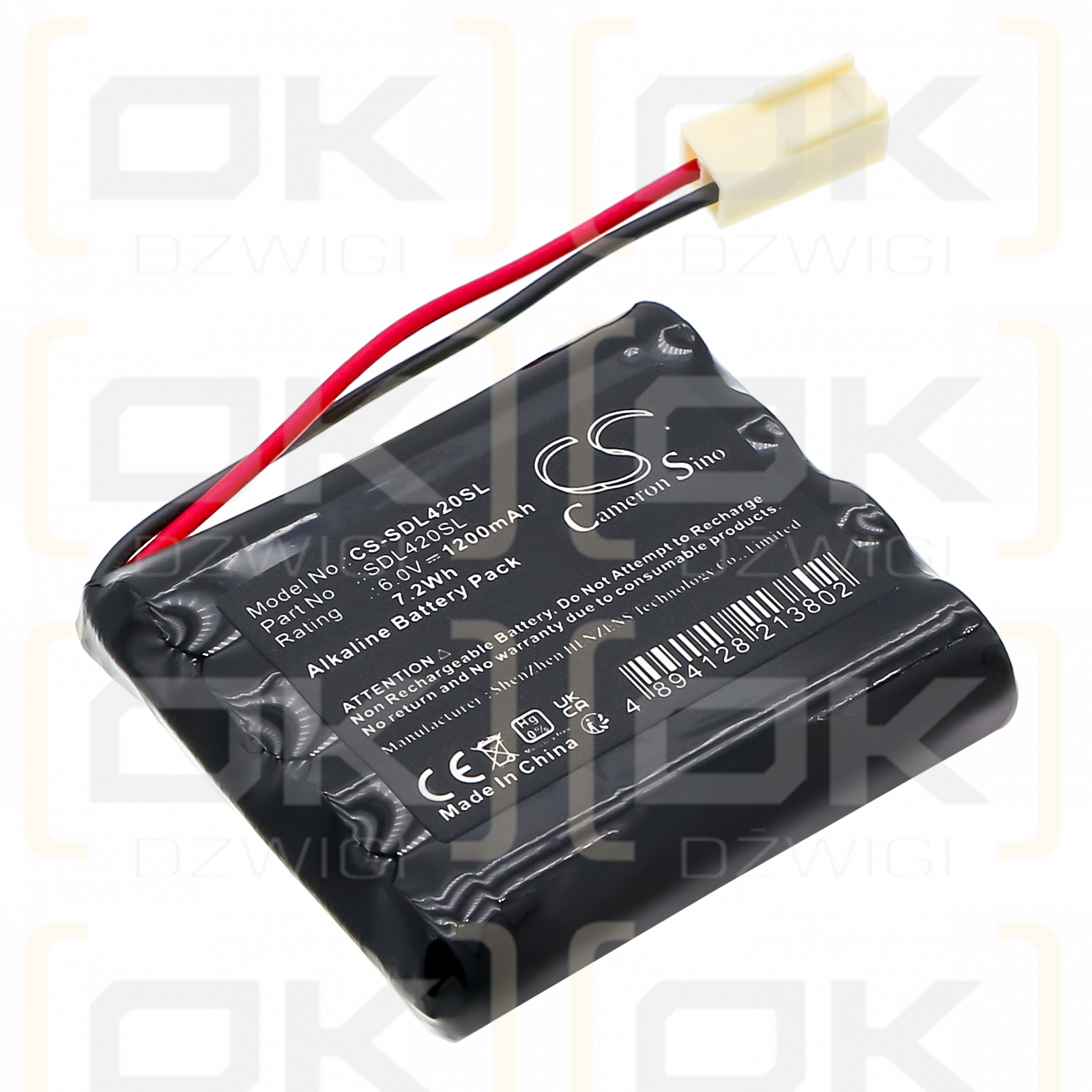 Generic 132 100556 / DL-42 1200mAh Alkaline 6.0V (Cameron Sino)