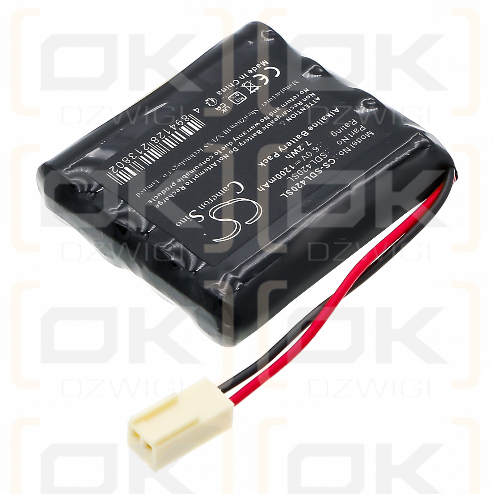 Generic 132 100556 / DL-42 1200mAh Alkaline 6.0V (Cameron Sino)