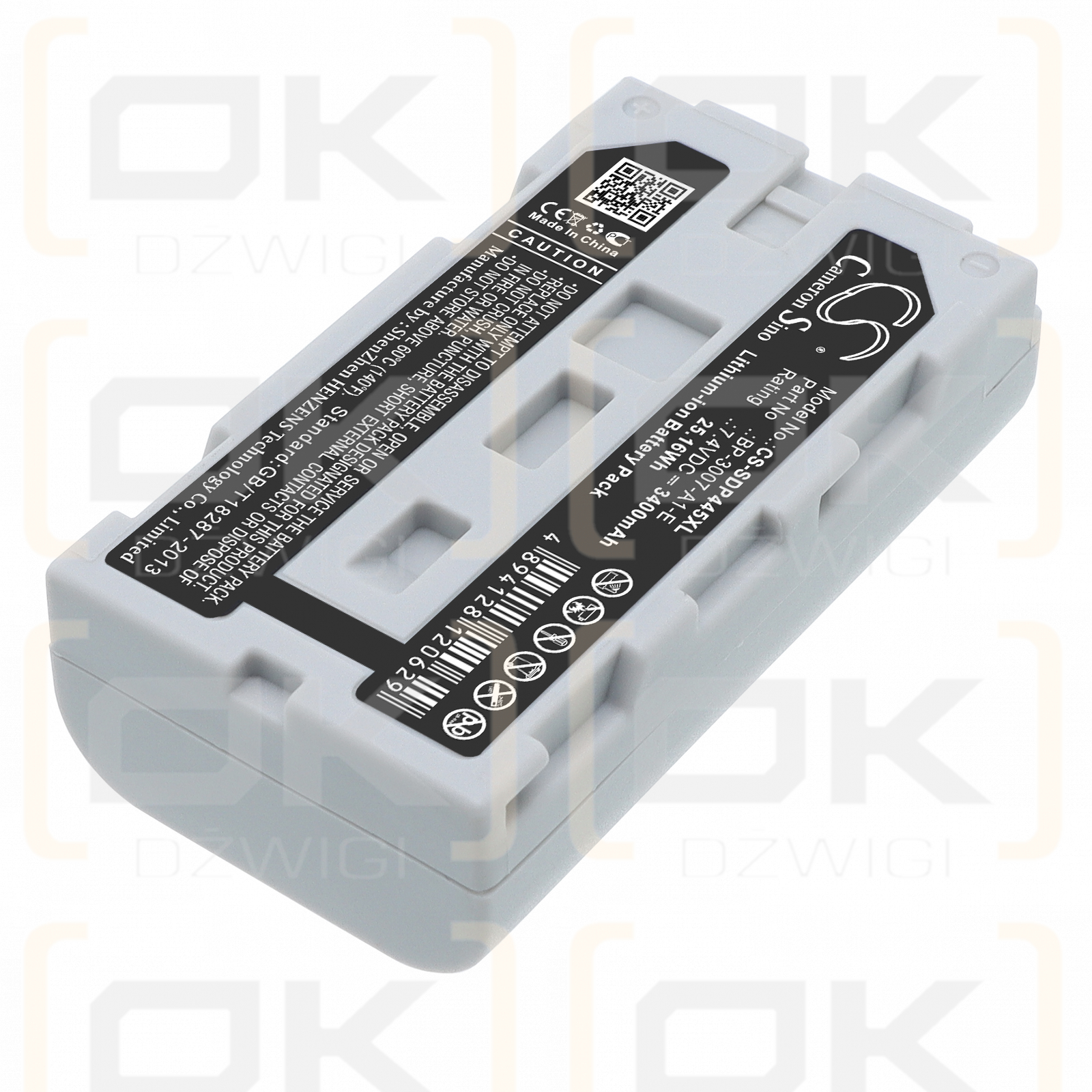 Seiko DPU-3445 / BP-3007-A1-E 3400 mAh Li-Ion 7,4 V (Cameron Sino)