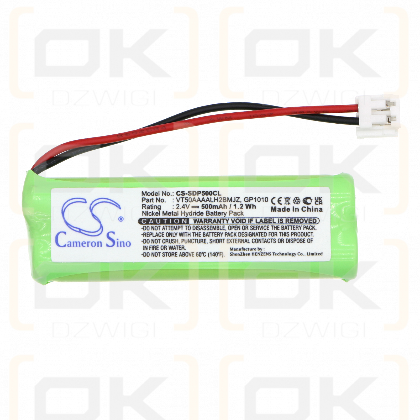 GP / GP1010 500mAh Ni-MH 2.4V (Cameron Sino)