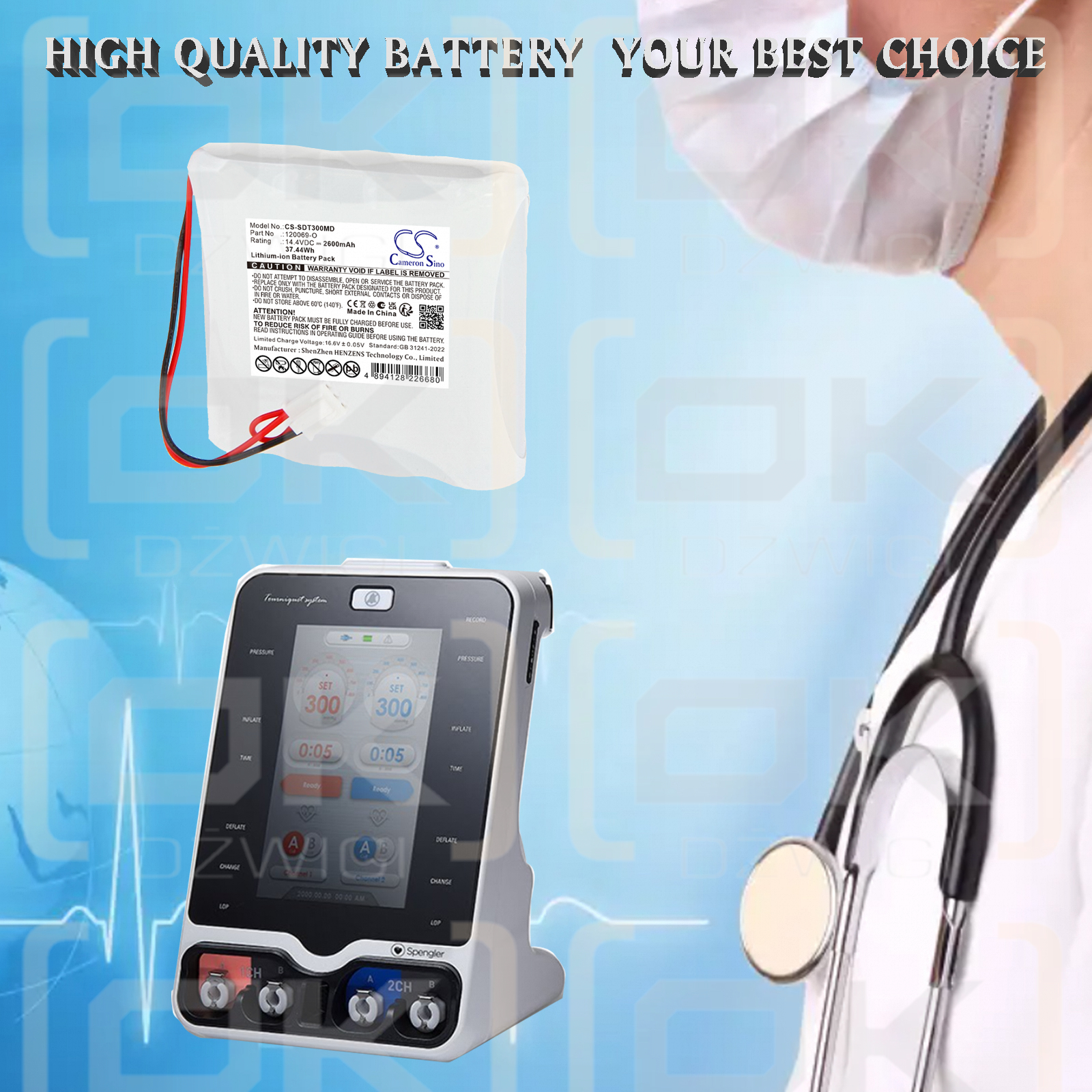 AKKUmed / 120069-O 2600 mAh Li-Ion 14,4 V (Cameron Sino)