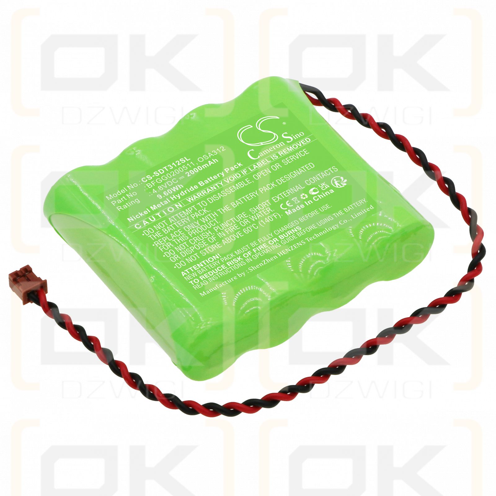 Shimpo Force Gauges FGV / BFGG0200511 2000mAh Ni-MH 4.8V (Cameron Sino)