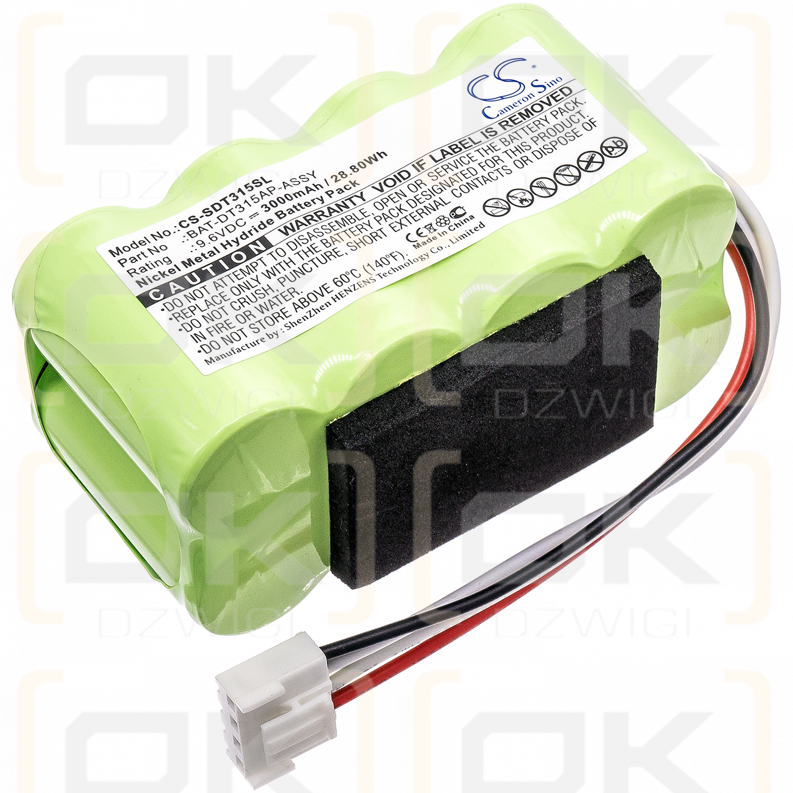 Shimpo DT-315A Stroboscope / BAT-DT315AP-ASSY 3000mAh Ni-MH 9.6V (Cameron Sino)