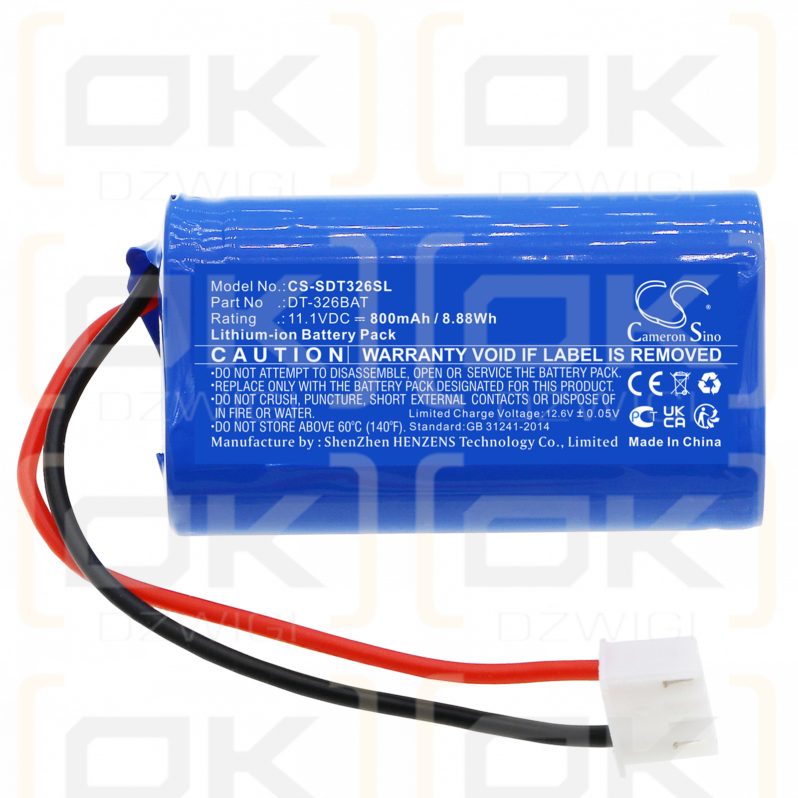 Shimpo DT-326B Strobe / DT-326BAT 800mAh Li-ion 11.1V (Cameron Sino)