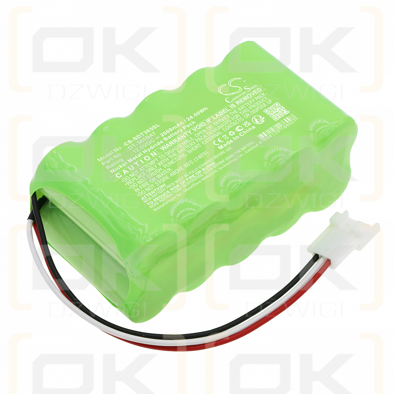 Shimpo DT-365 / DT-365BAT 2000mAh Ni-MH 12.0V (Cameron Sino)