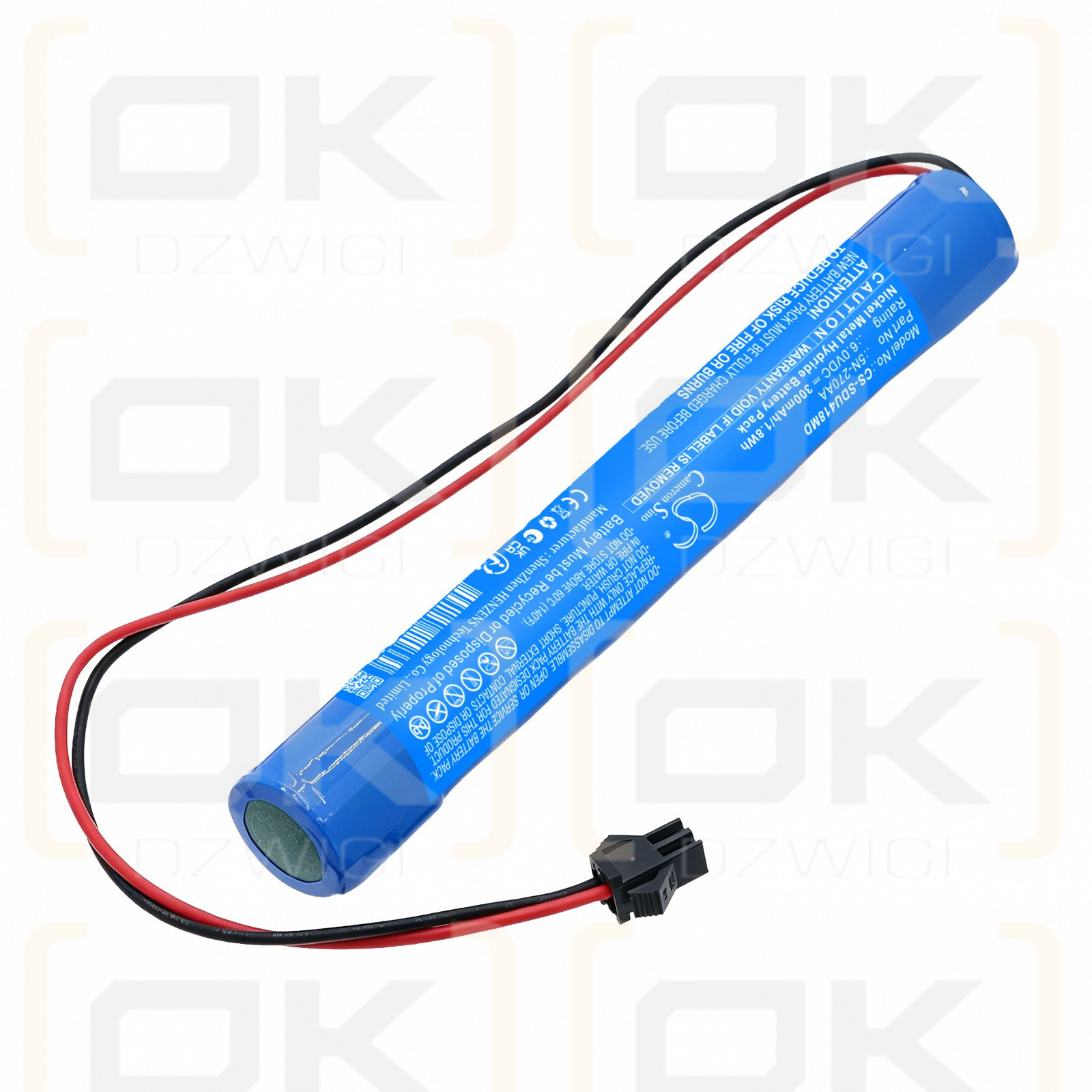 Сменный аккумулятор для Sanyo MDF-U4186F / 5N-270AA 300mAh Ni-MH 6V (Cameron Sino)