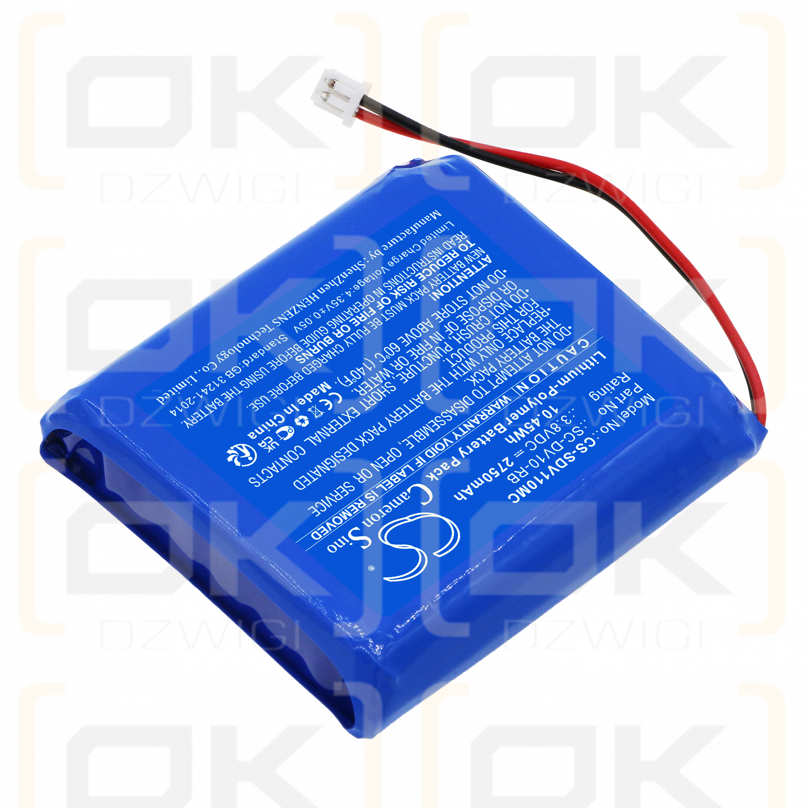 PatrolEyes PE-DV1-XL / SC-DV10-RB 2750mAh Li-Polymer 3.8V (Cameron Sino)