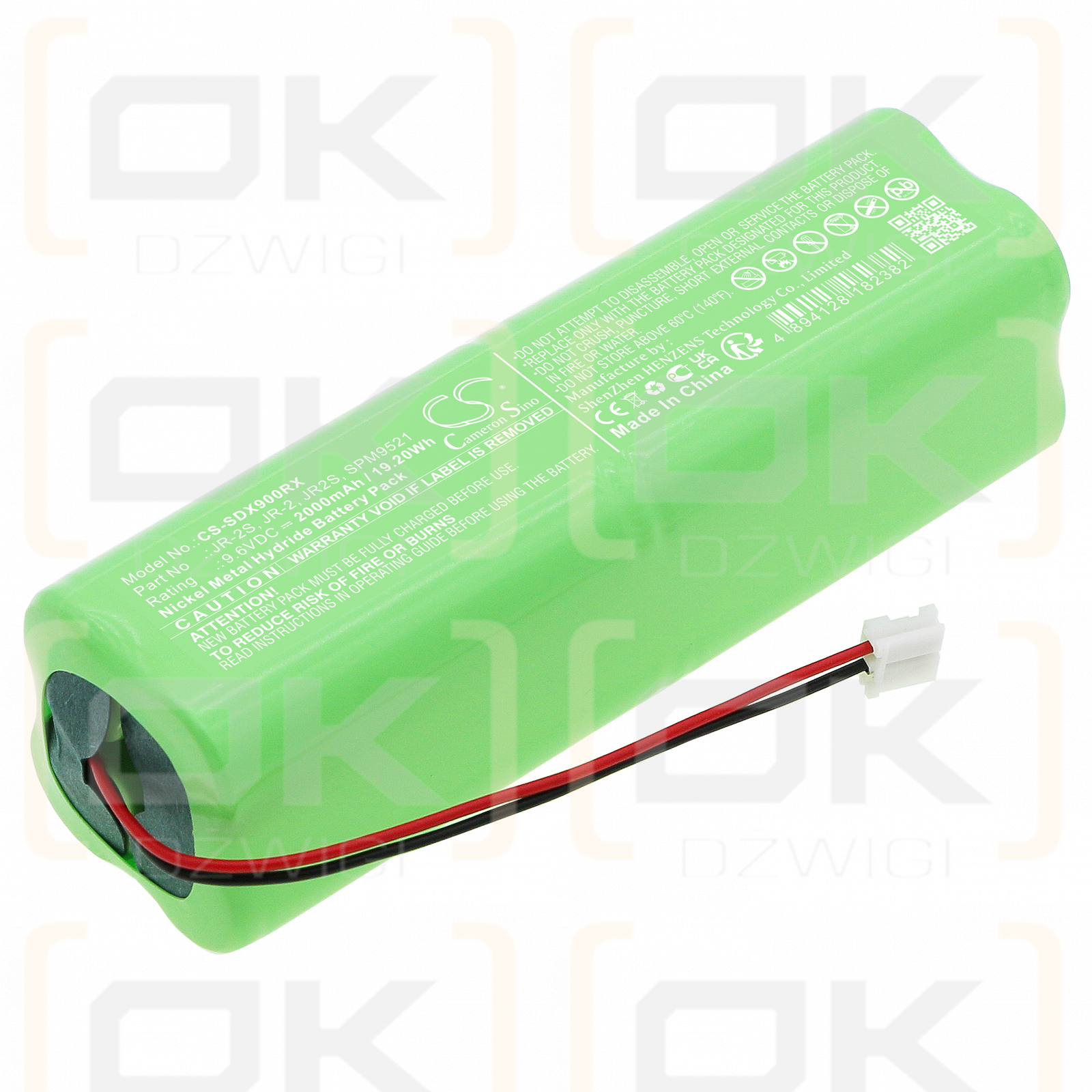 Transmisor Spektrum DX6 / JR-2S 2000mAh Ni-MH 9.6V (Cameron Sino)