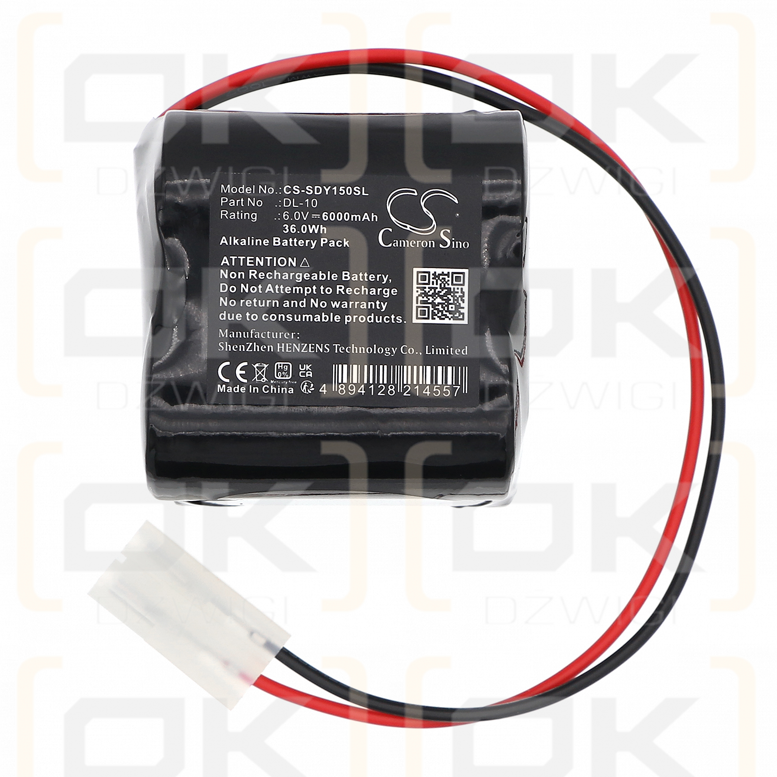 DoorLock / DL-10 6000mAh Alkaline 6.0V (Cameron Sino)