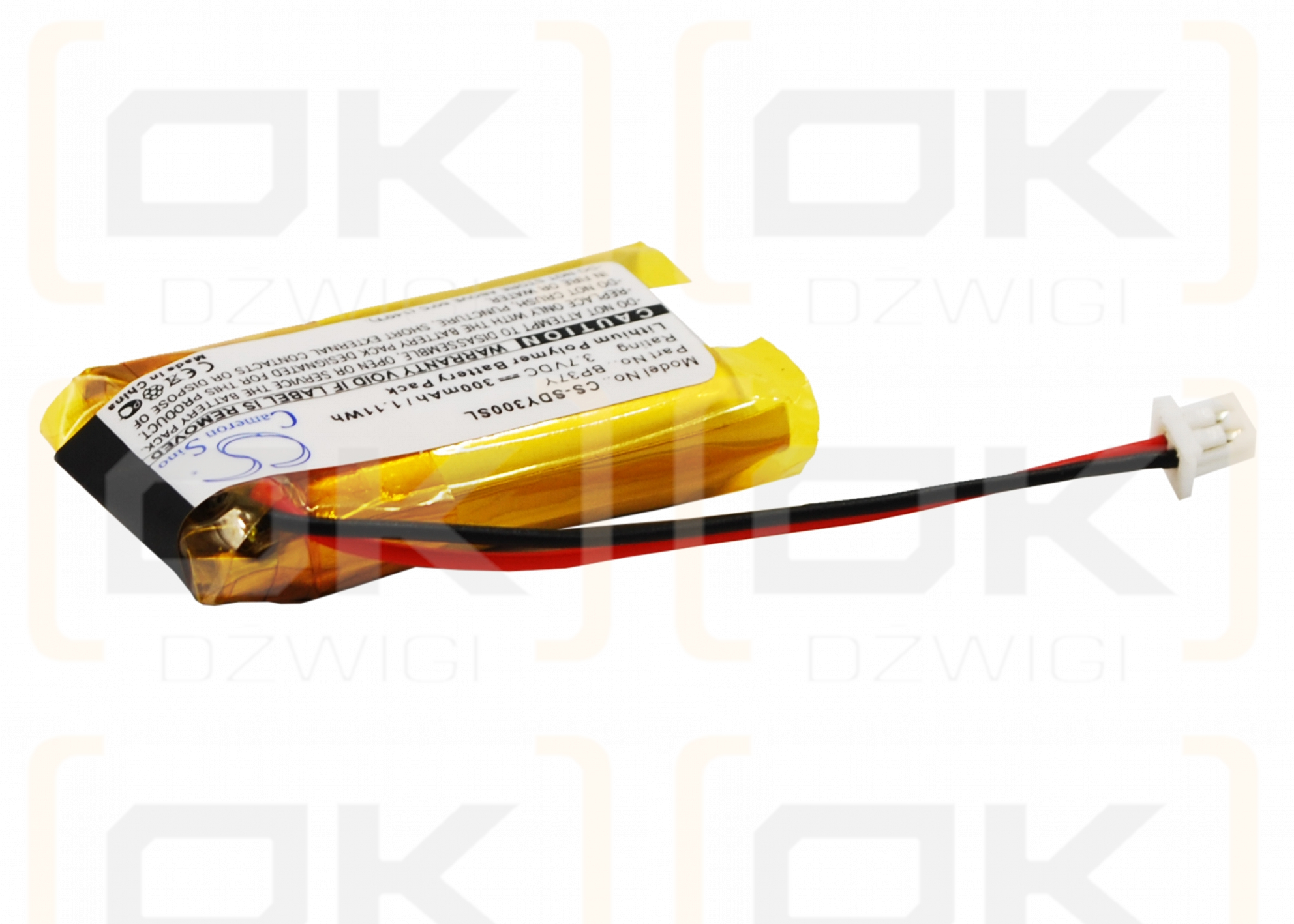 Dogtra YS-300 Bellhalsband / BP37Y 300 mAh Li-Polymer 3,7 V (Cameron Sino)