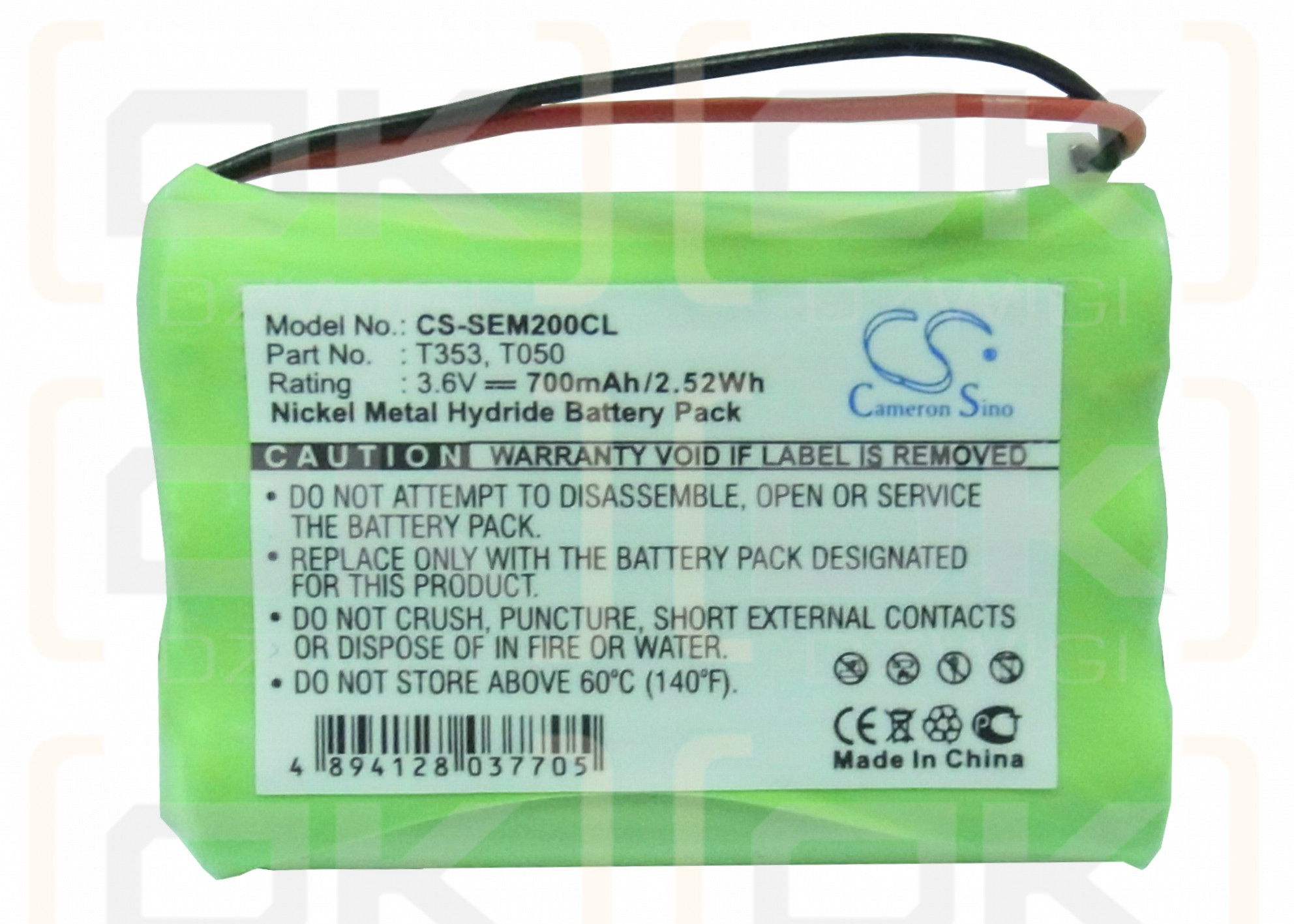 GP / T353 700mAh Ni-MH 3.6V (Cameron Sino)