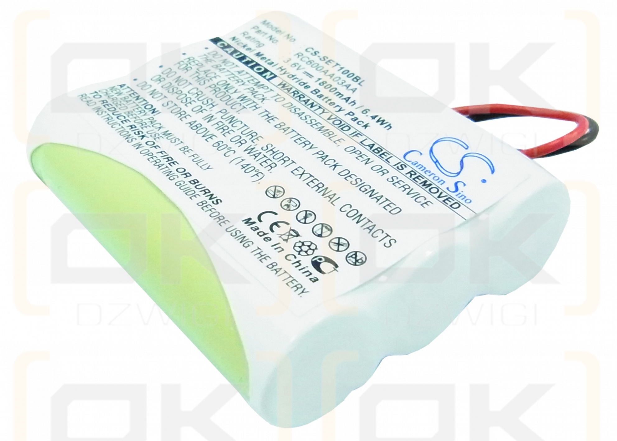 Sagem MONETEL EFT20R / 3N60SLE-15617 1800mAh Ni-MH 3.6V (Cameron Sino)