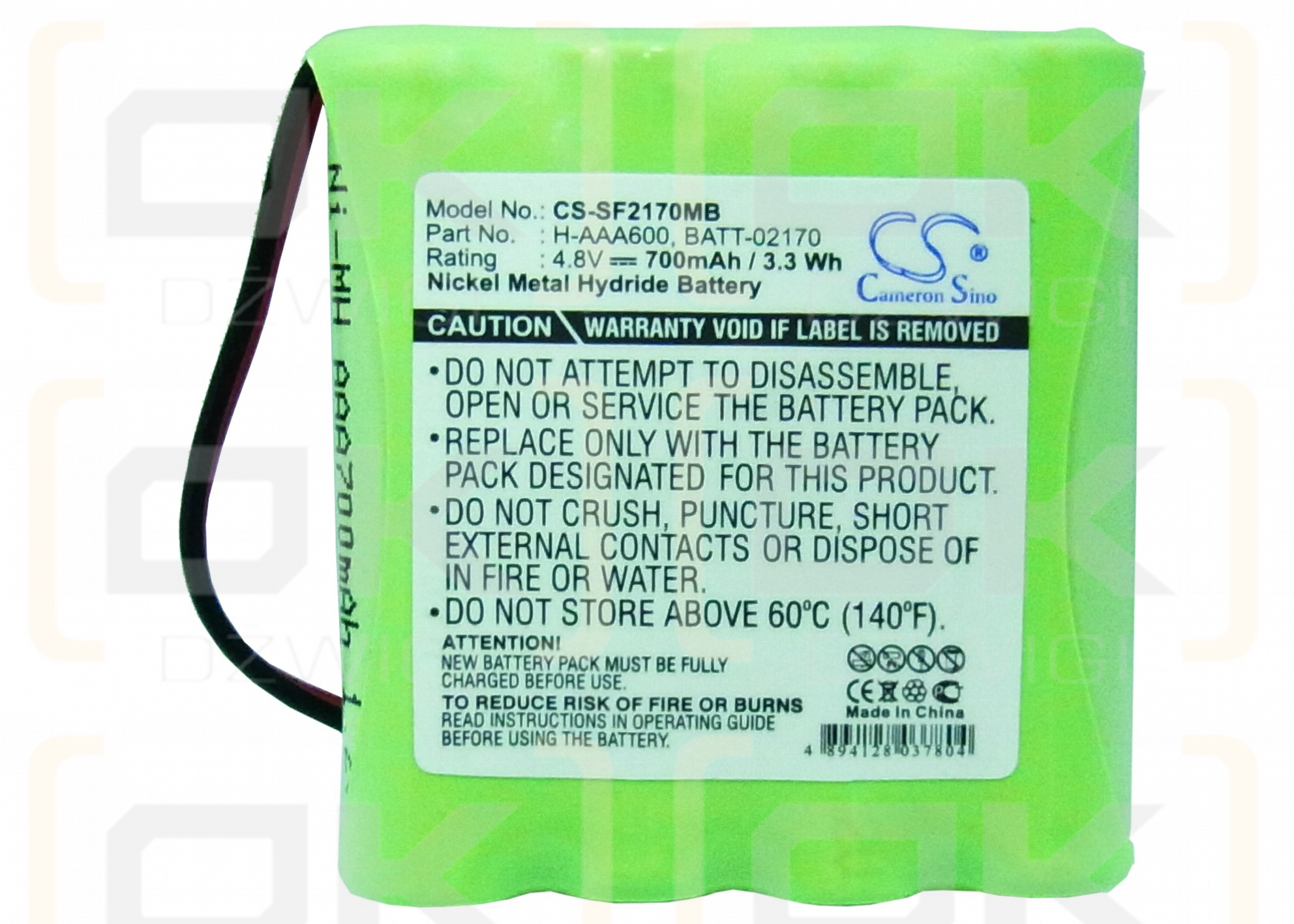 Philips SBC-SC465/91 / SBC-EB4880 700 mAh Ni-MH 4,8 V (Cameron Sino)