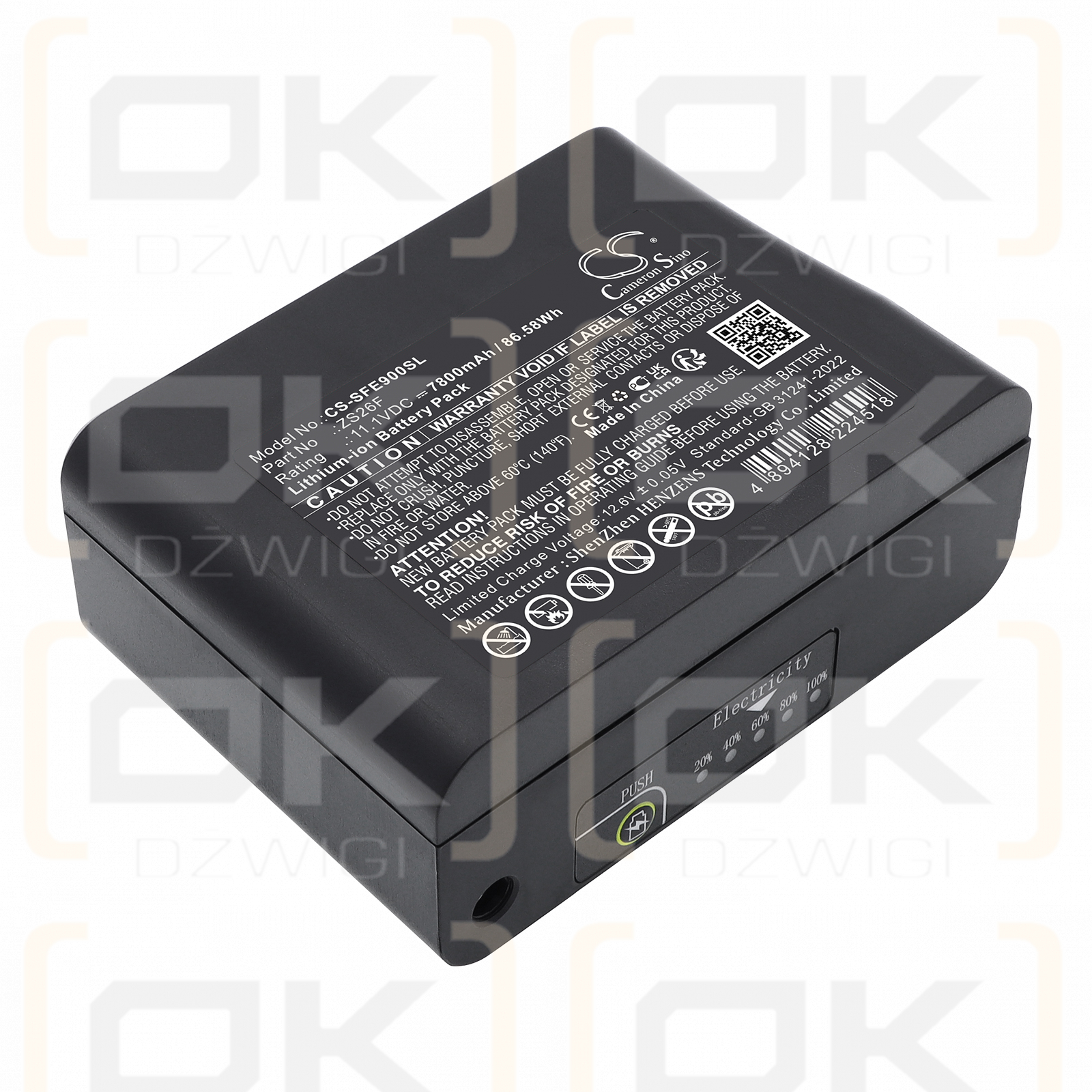 Signalfire AI-9 Optical Fiber Fusion Splicer / ZS26F 7800 mAh Li-ion 11.1 V (Cameron Sino)