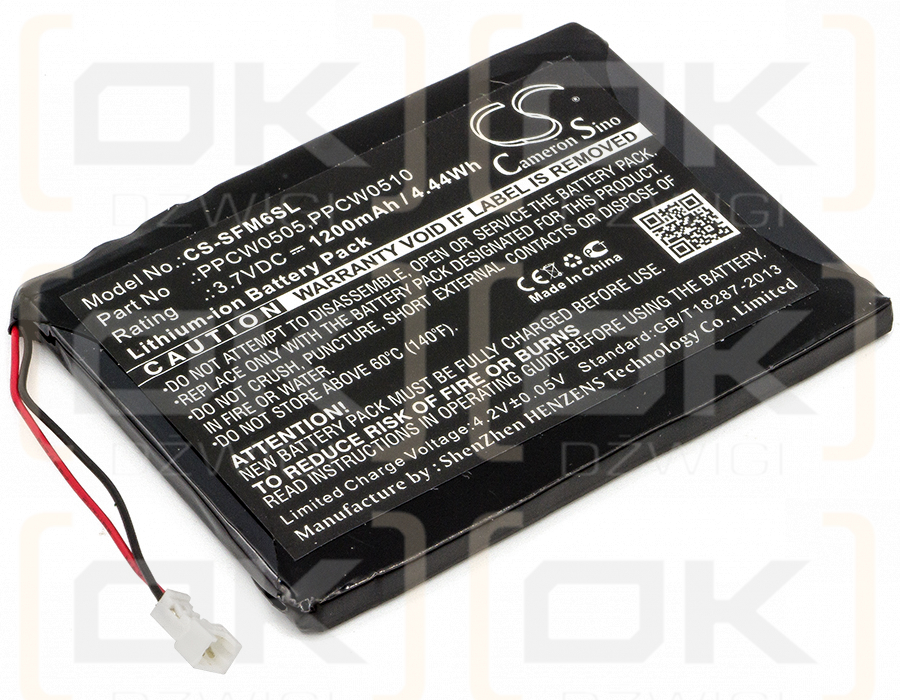 i-Audio X5L 30GB / PPCW0505 1200mAh Li-ion 3.7V (Cameron Sino)