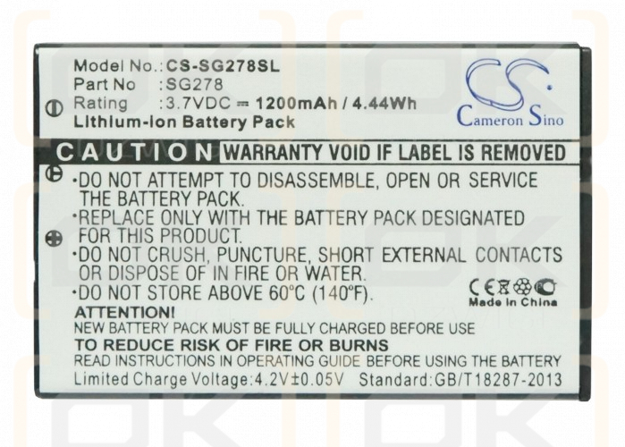 Zycast SG-278 1200 mAh Li-Ion 3,7 V (Cameron Sino)