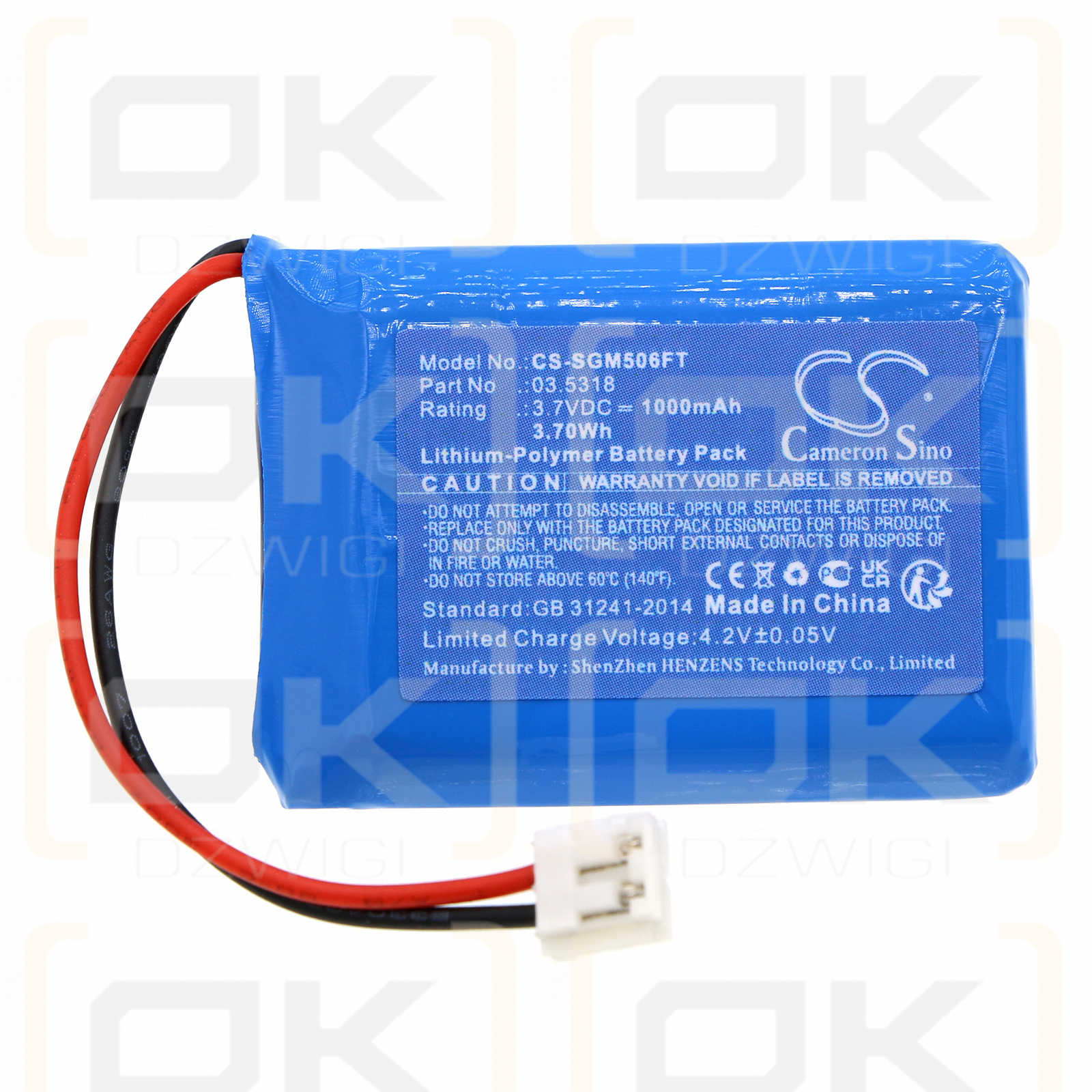 SCANGRIP 03.5060 / 03.5318 1000 mAh Li-Polymer 3,7 V (Cameron Sino)