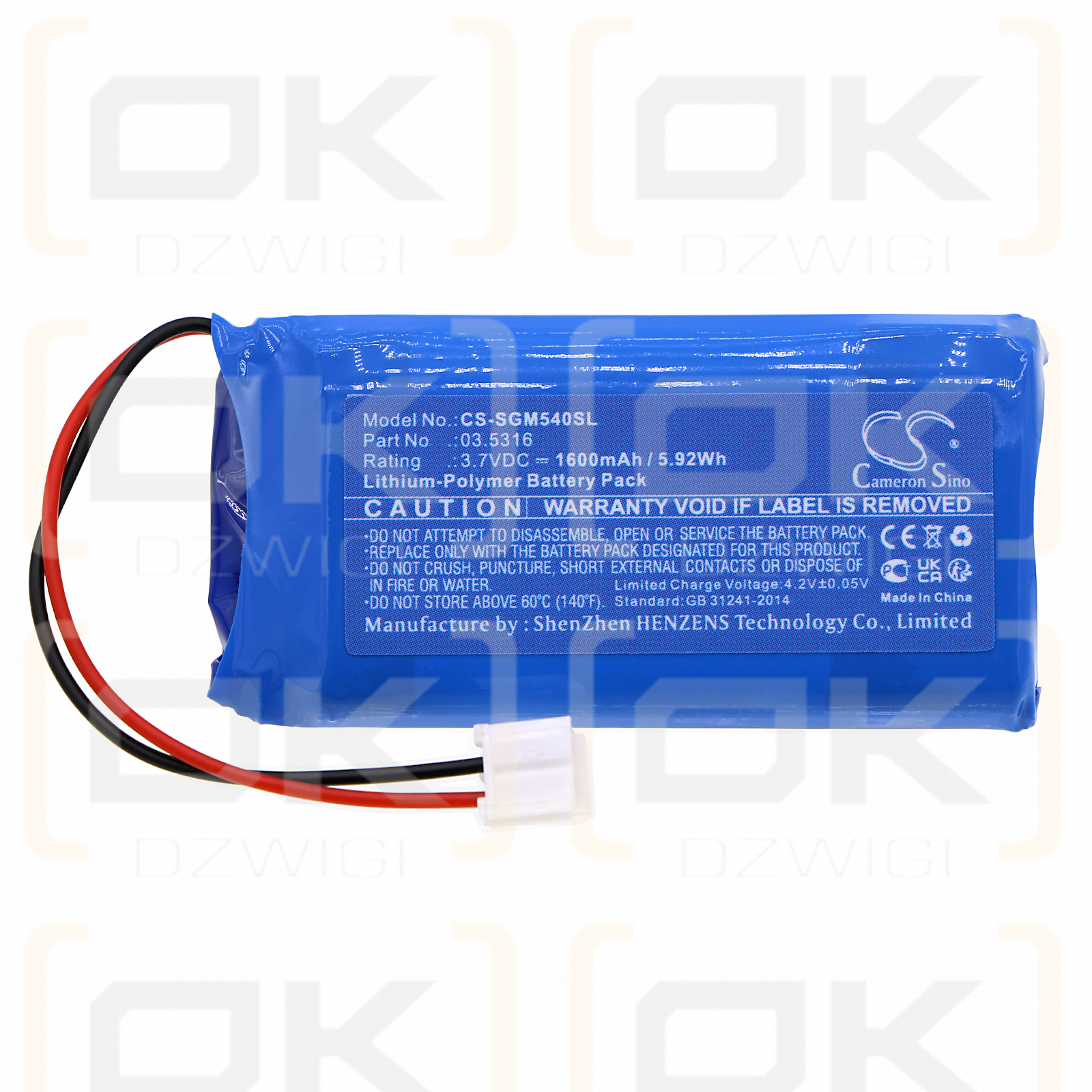 SCANGRIP 03.5408 / 03.5316 1600mAh Li-Polímero 3.7V (Cameron Sino)