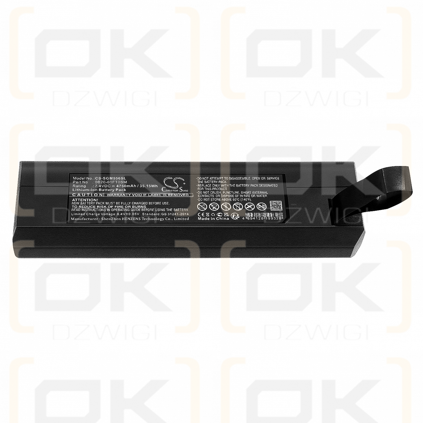 Sagemcom B5566b / 0B20-01FT0SM 4750 mAh Li-Ion 7,4 V (Cameron Sino)