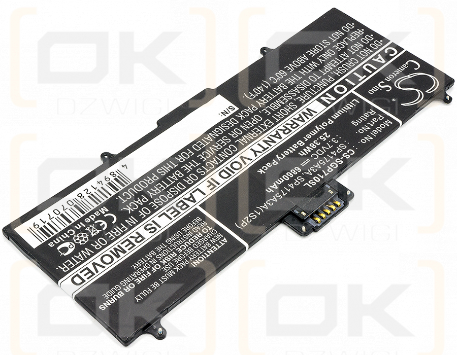 Samsung GT-P7100 / SP4175A3A 6860 mAh Li-Polímero 3.7 V (Cameron Sino)