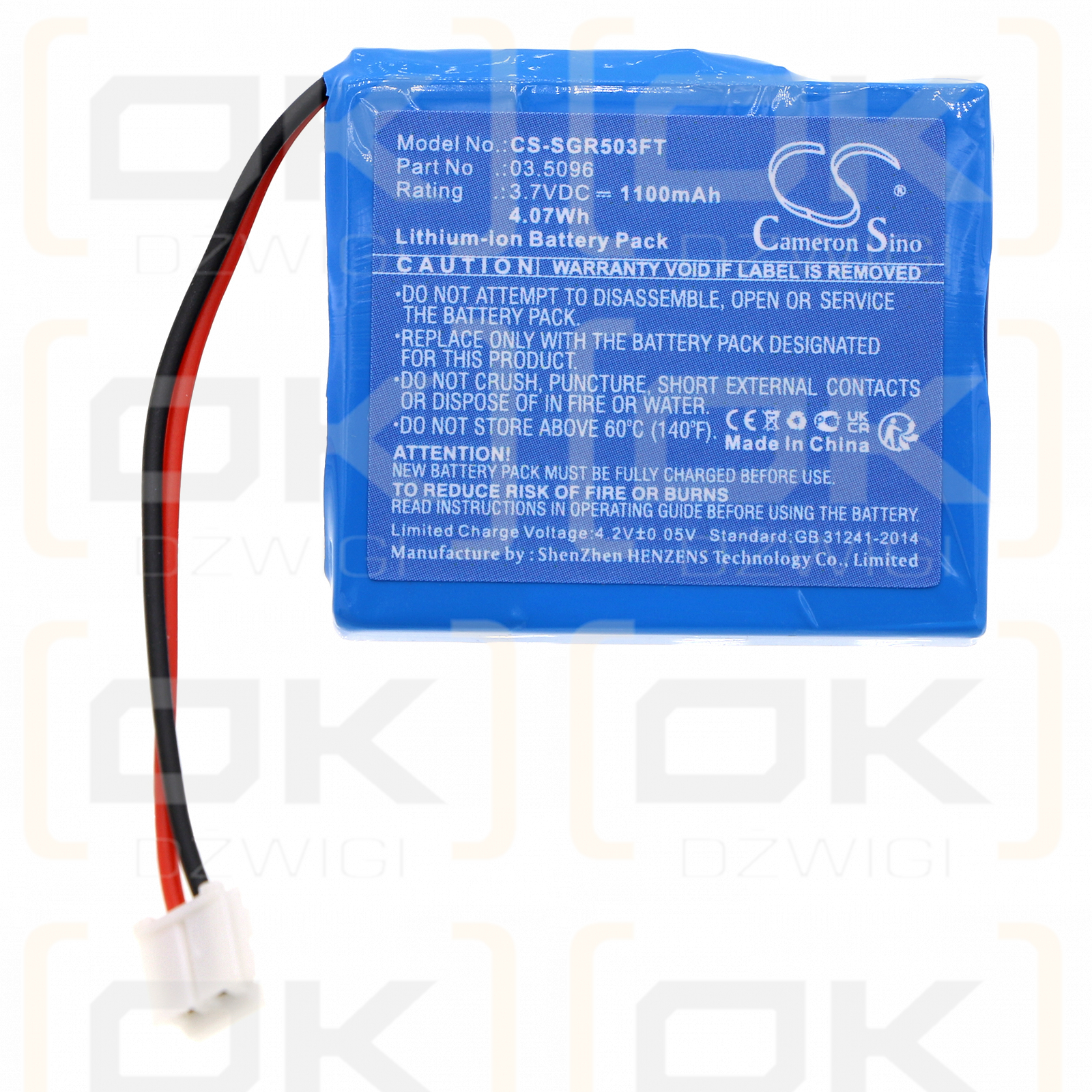 SCANGRIP Miniform 03.5036 / 03.5096 1100 mAh Li-Ion 3,7 V (Cameron Sino)