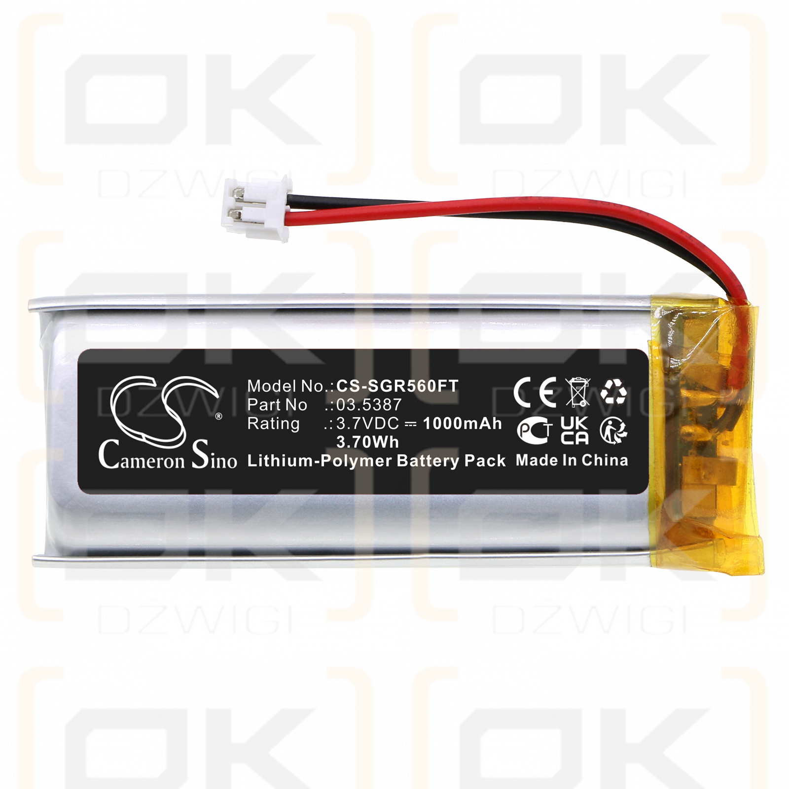 SCANGRIP 03.5610 / 03.5387 1000 mAh Li-Polymer 3,7 V (Cameron Sino)