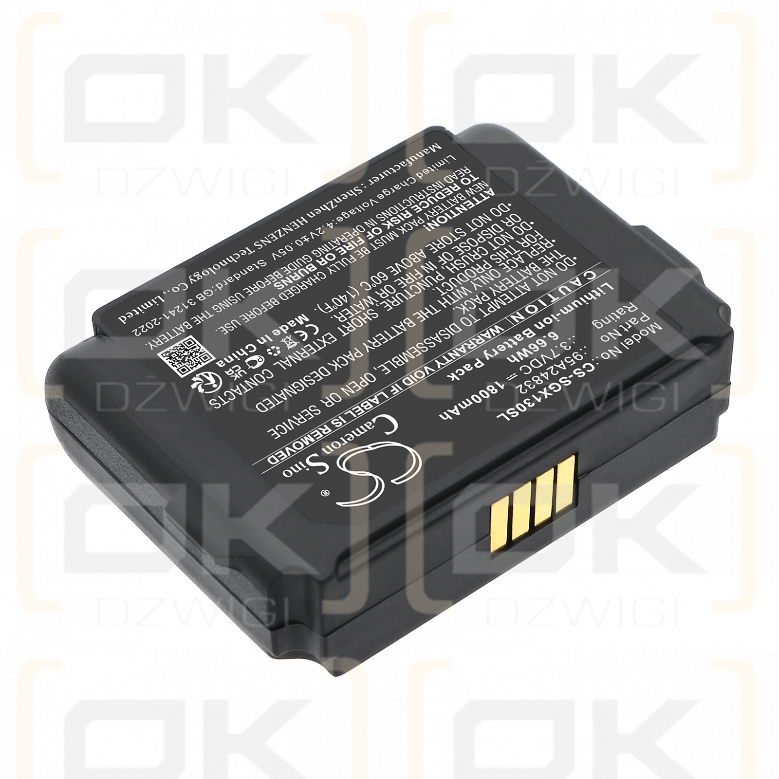 SHURE ADX1 Sender / 95A24832 1800 mAh Li-Ion 3,7 V (Cameron Sino)
