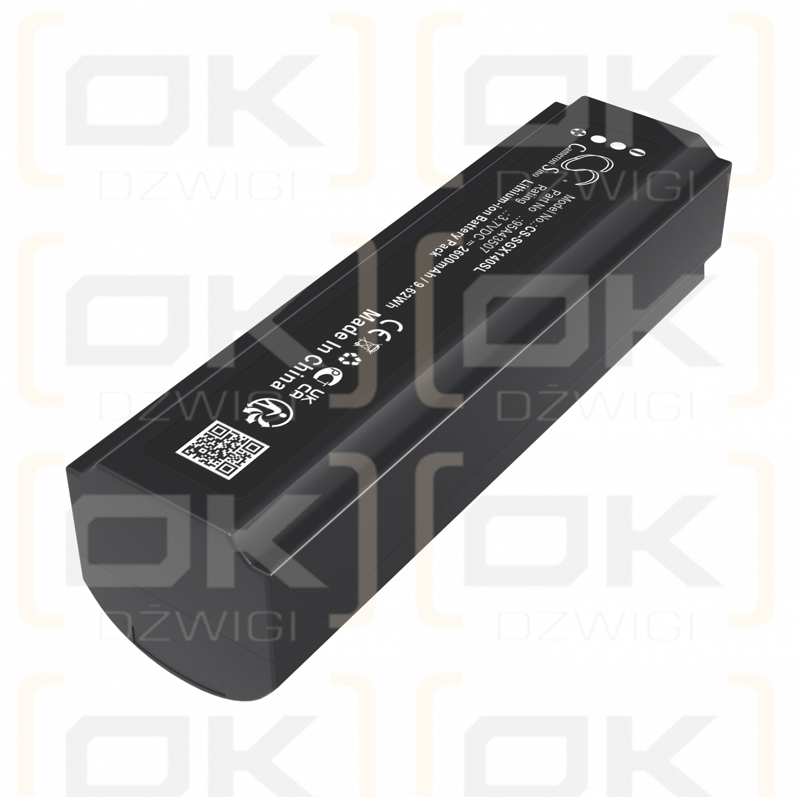 SHURE GLXD2+ Drahtloser Handmikrofonsender / 95A43507 2600 mAh Li-Ionen 3,7 V (Cameron Sino)