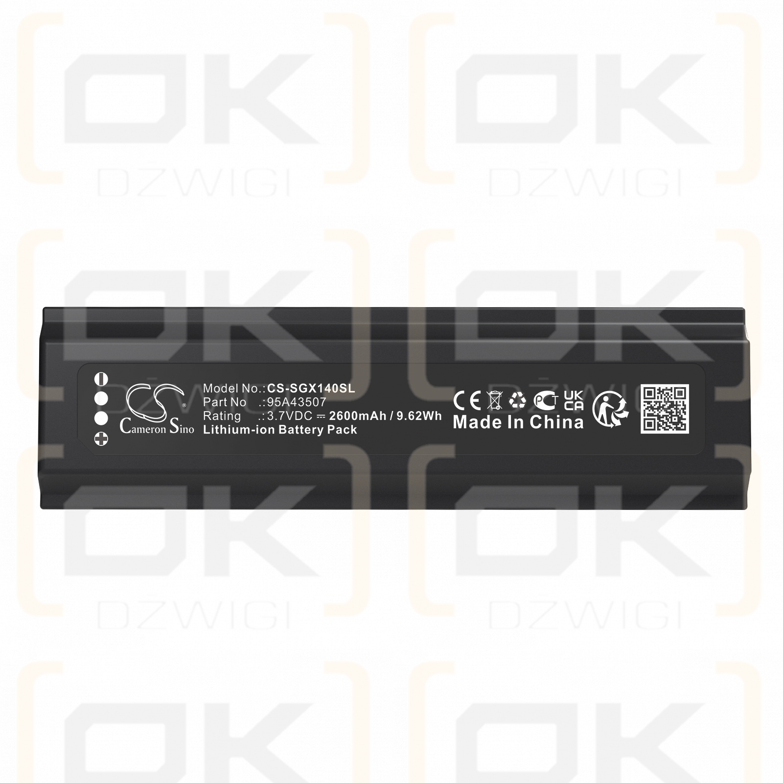 SHURE GLXD2+ Drahtloser Handmikrofonsender / 95A43507 2600 mAh Li-Ionen 3,7 V (Cameron Sino)