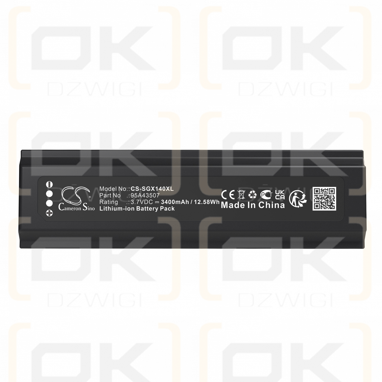 SHURE GLXD2+ Drahtloser Handmikrofonsender / 95A43507 3400 mAh Li-Ionen 3,7 V (Cameron Sino)