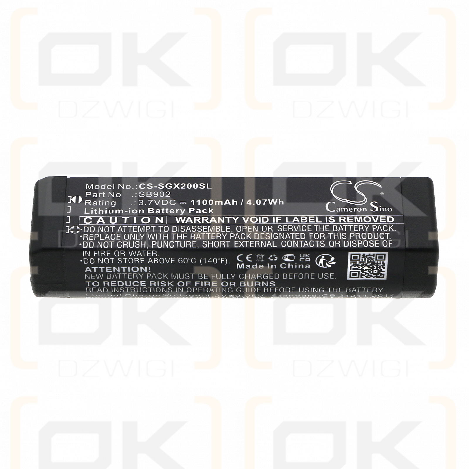 SHURE GLXD / SB902 1100mAh Li-ion 3.7V (Cameron Sino)