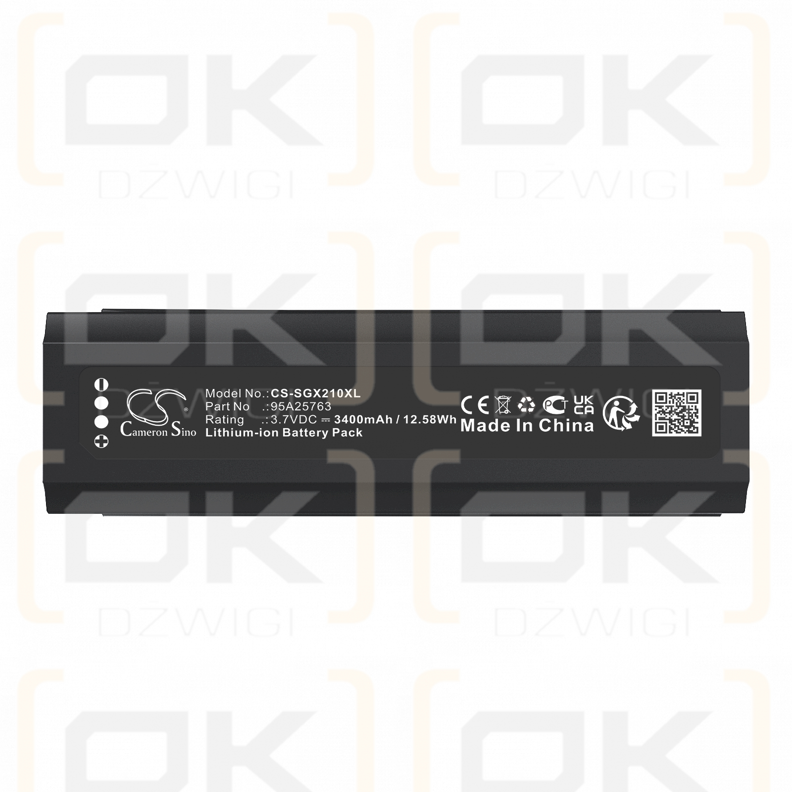 SHURE ADX2 G57 / 95A25763 3400 mAh Li-Ion 3,7 V (Cameron Sino)