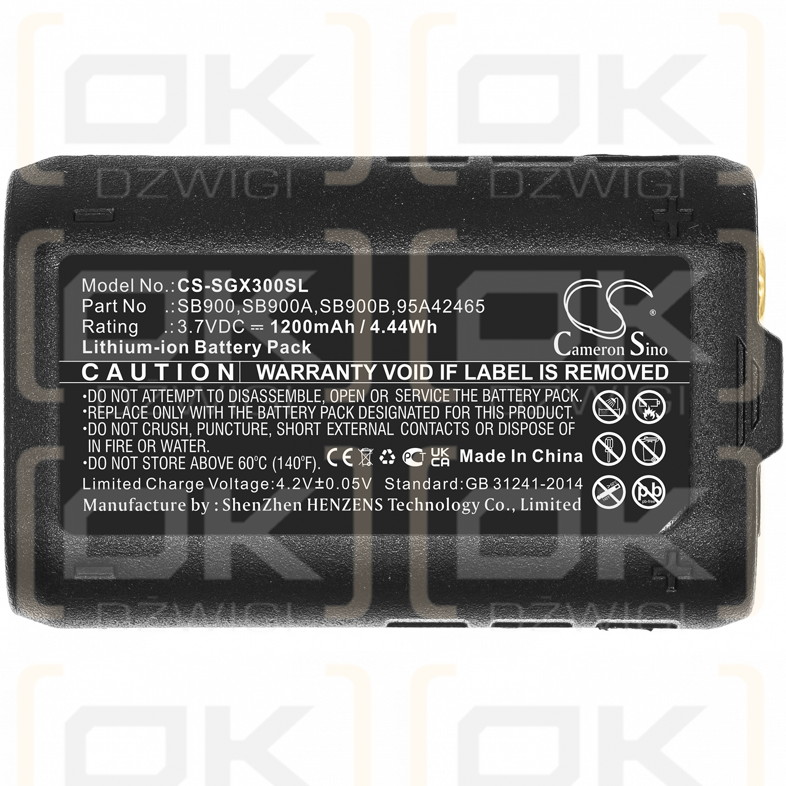 SHURE ULX-D Digital Wireless Systems / SB900 1200mAh Li-ion 3.7V (Cameron Sino)