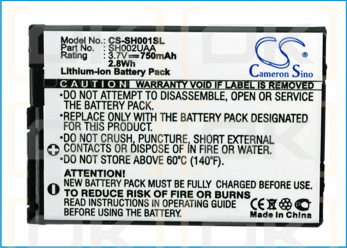 Sharp SH007 / SH001UAA 750 mAh Li-Ion 3,7 V (Cameron Sino)