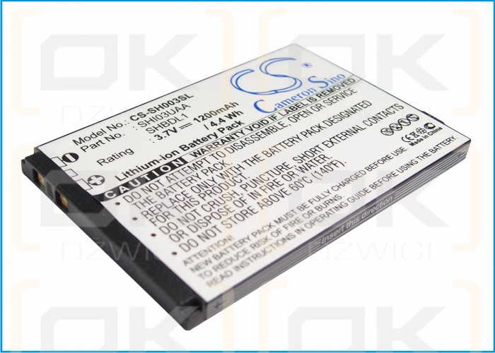 Sharp SH8168U / SHBDL1 1200 mAh Li-Ion 3,7 V (Cameron Sino)