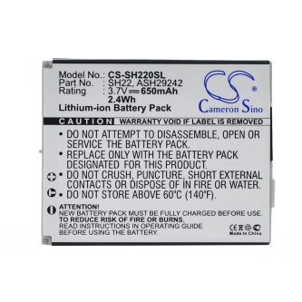 Sharp SH-07A / SH22 650mAh Li-ion 3.7V (Cameron Sino)