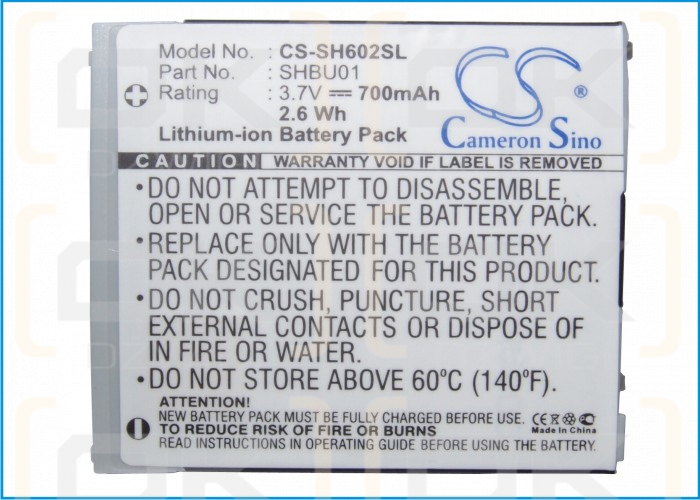 Bateria zamienna do Vodafone V602SH / SHBU01 700 mAh Li-ion 3.7 V (Cameron Sino)