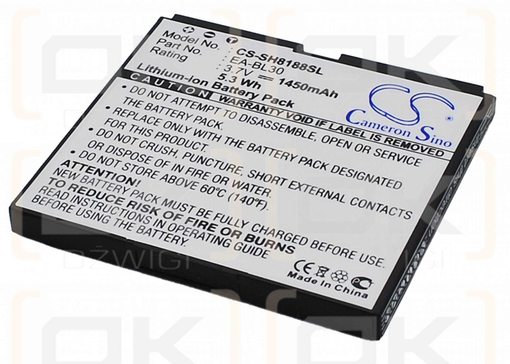 Sharp SH8188U / EA-BL30 1450 mAh Li-Ion 3,7 V (Cameron Sino)