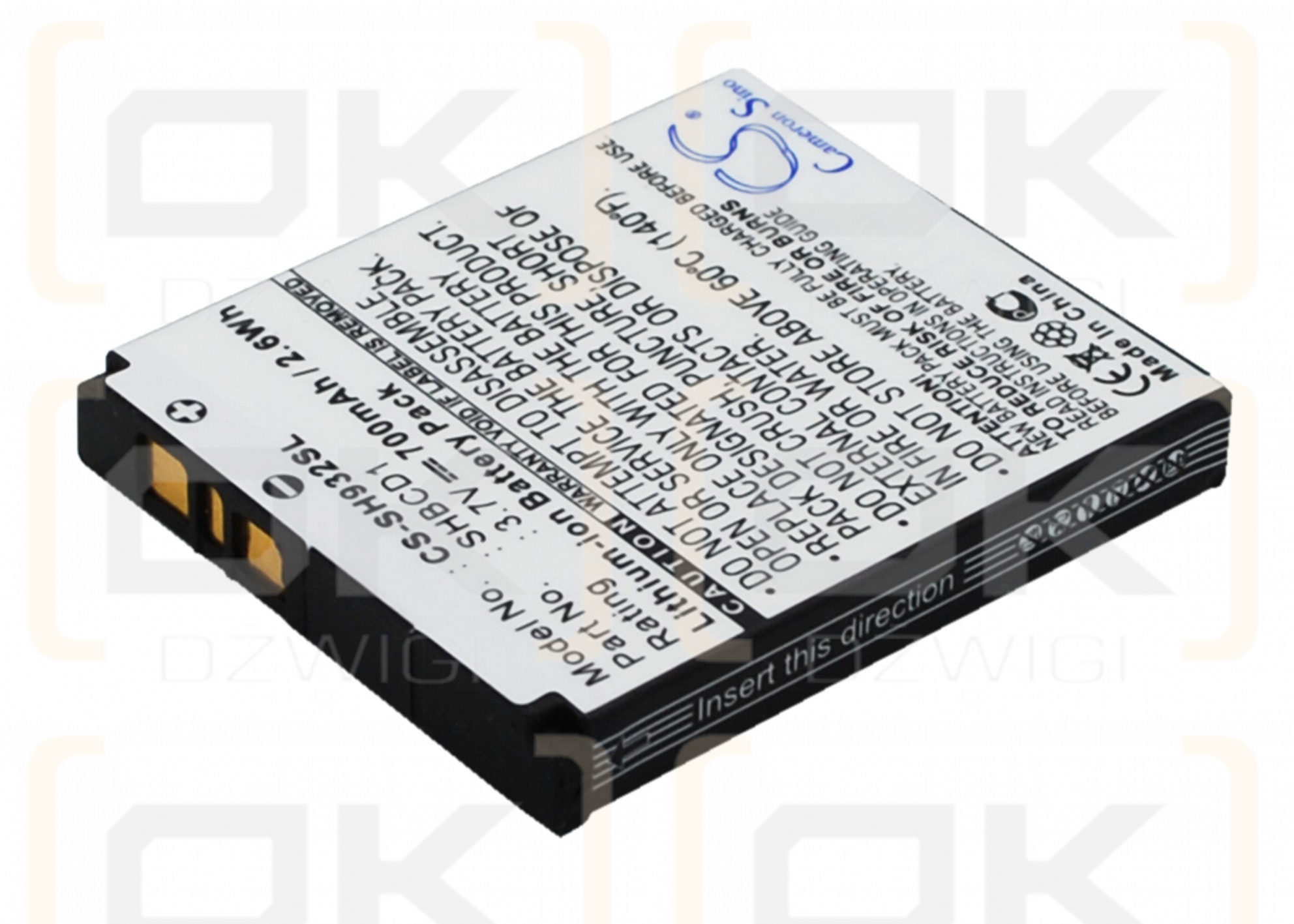 Sharp 932SH / SHBCD1 700 mAh Li-Ion 3,7 V (Cameron Sino)