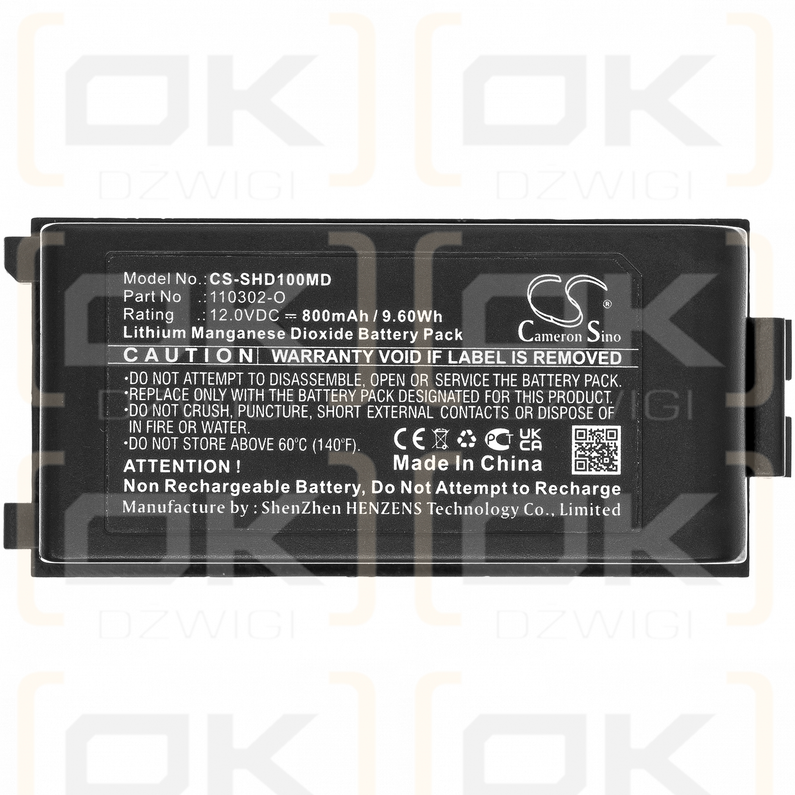 Desfibrilador Schiller Easyport/110302-O 800mAh Li-MnO2 12.0V (Cameron Sino)