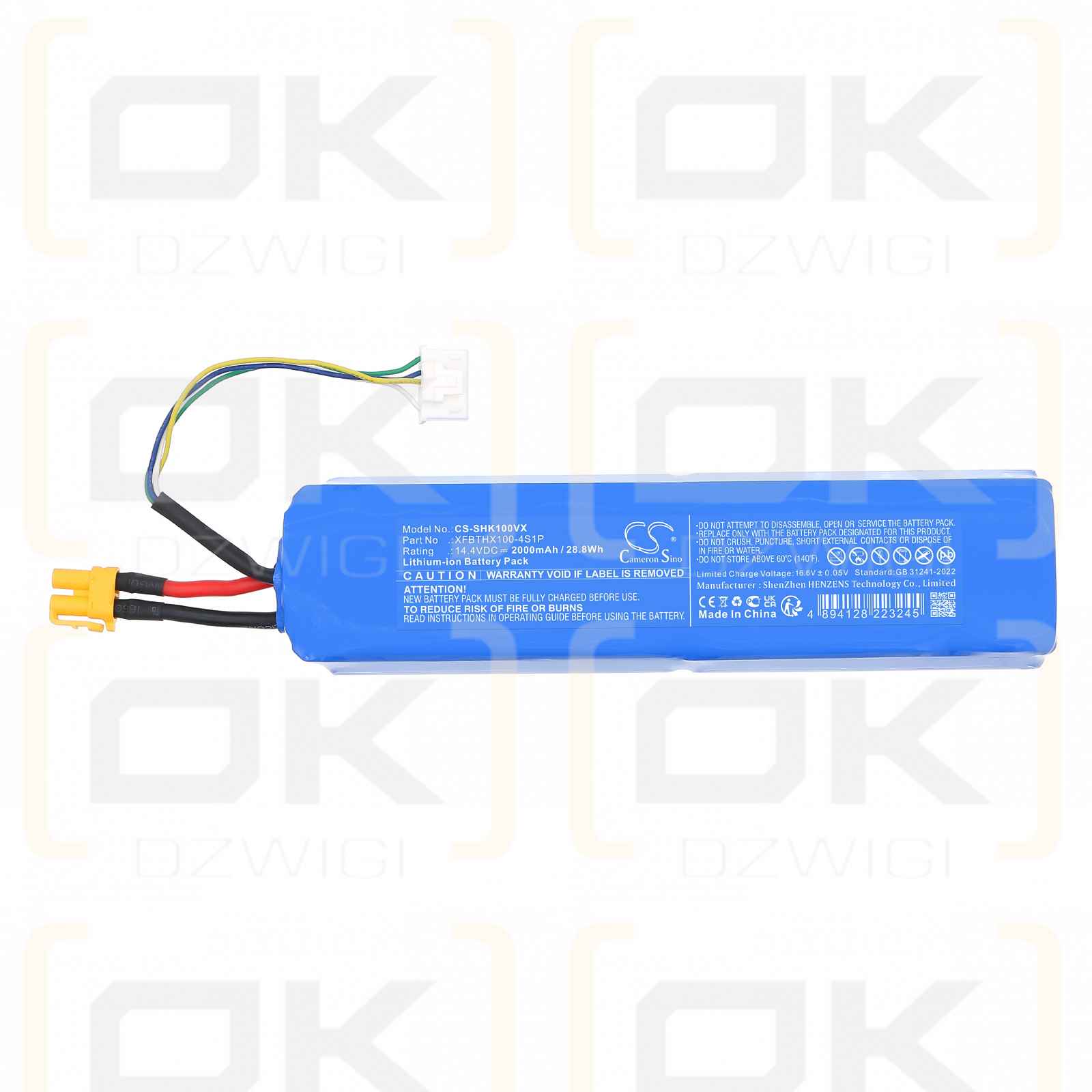 Shark StainForce Cordless Stain-Destroying Spot Cleaner / XFBTHX100-4S1P 2000 mAh Li-ion 14.4 V (Cameron Sino)