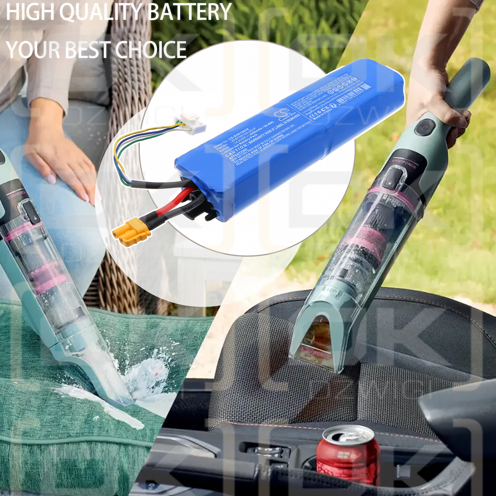 Shark StainForce Cordless Stain-Destroying Spot Cleaner / XFBTHX100-4S1P 2000 mAh Li-ion 14.4 V (Cameron Sino)