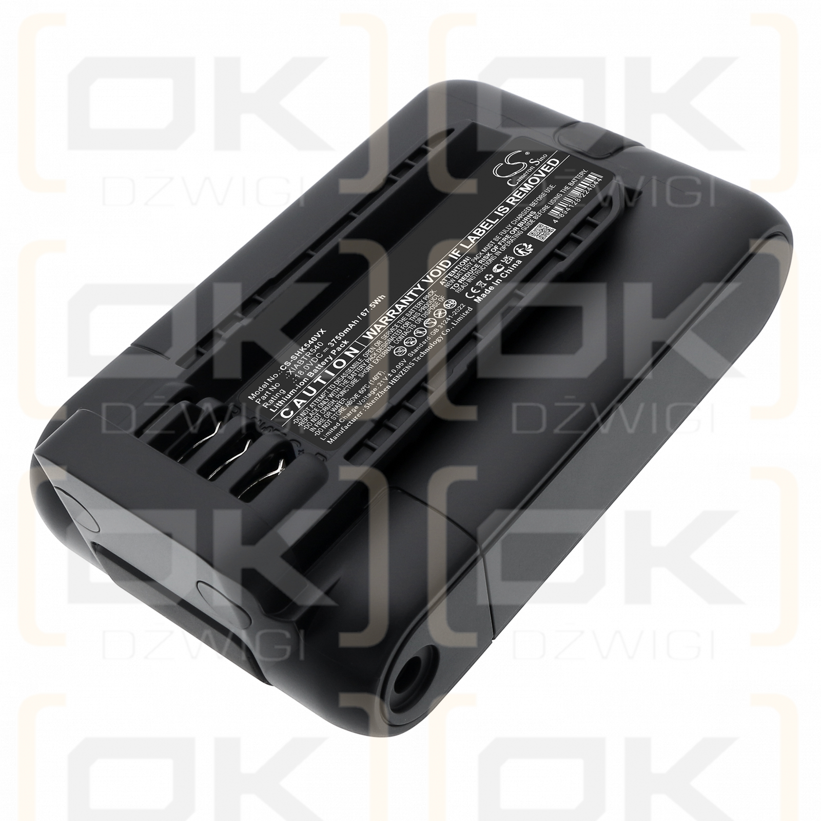 Shark / XIABTR540 3750 mAh Li-ion 18 V (Cameron Sino)