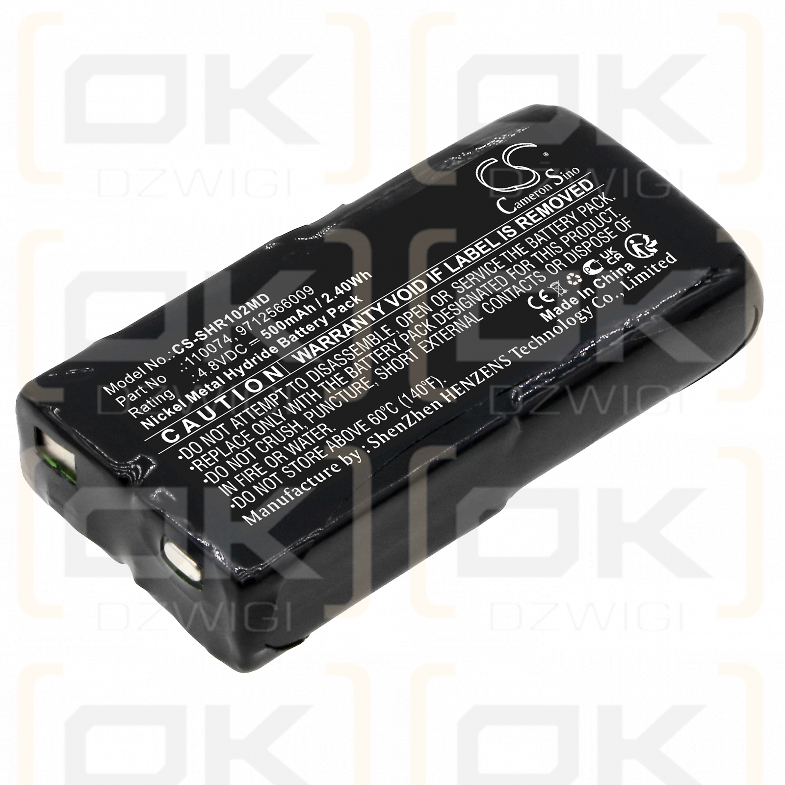 Schiller BRUKER ENREGISTREUR DE PRESSION ARTERIELLE BR-102 / 110074 500mAh Ni-MH 4.8V (Cameron Sino)