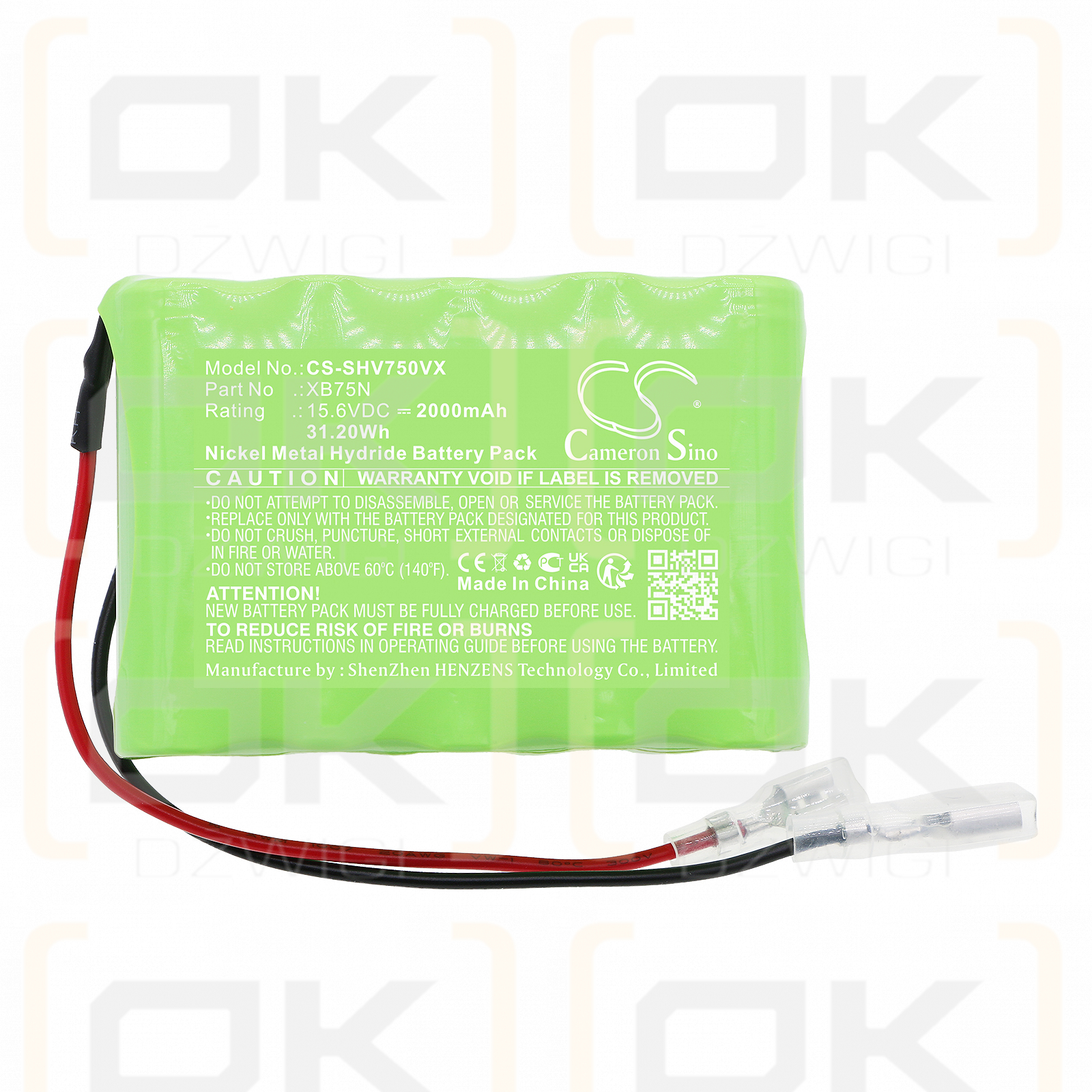 Shark SV75C_14 / XB75N 2000mAh Ni-MH 15.6V (Cameron Sino)