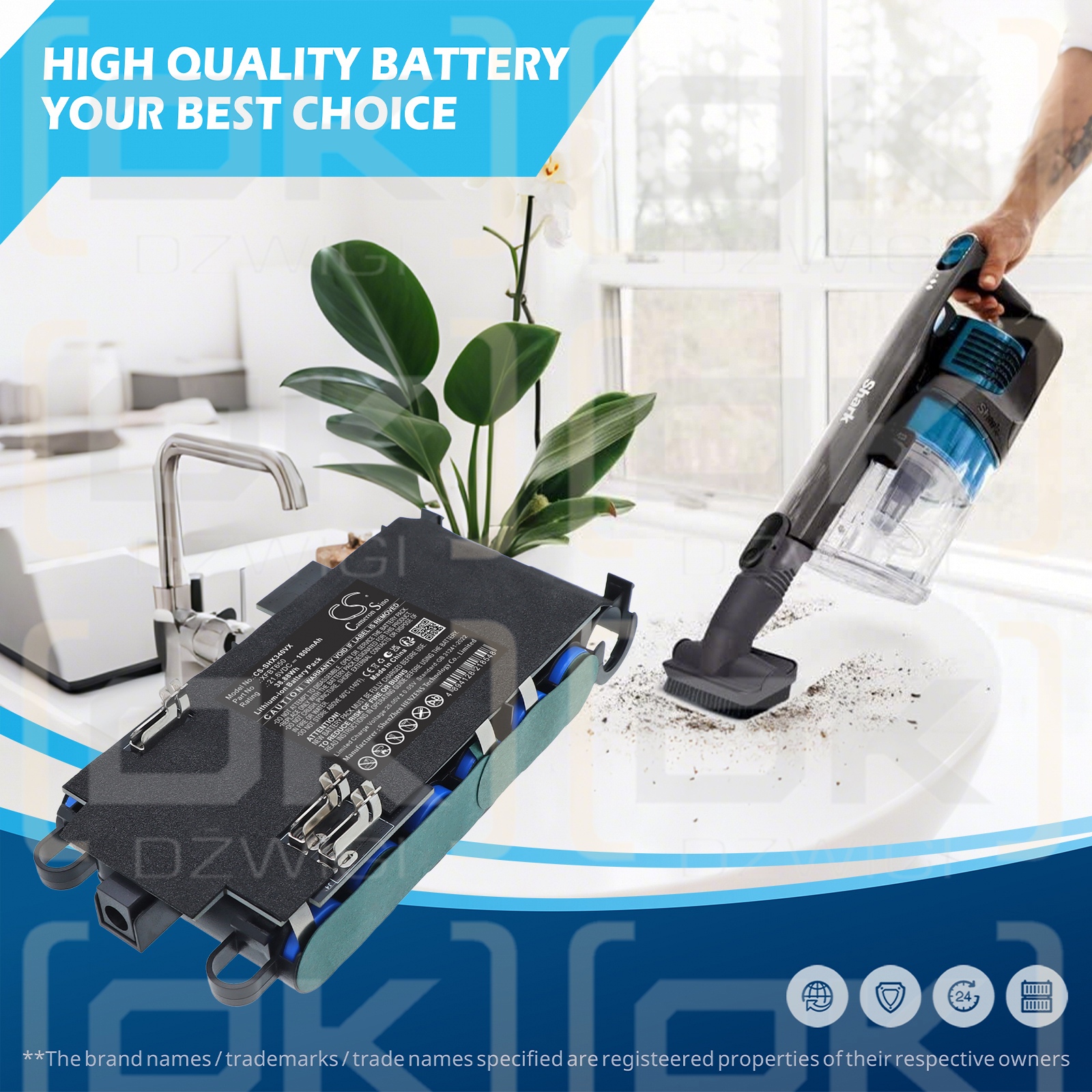 Shark IZ340H / XFBT650 1800 mAh Li-ion 21.6 V (Cameron Sino)