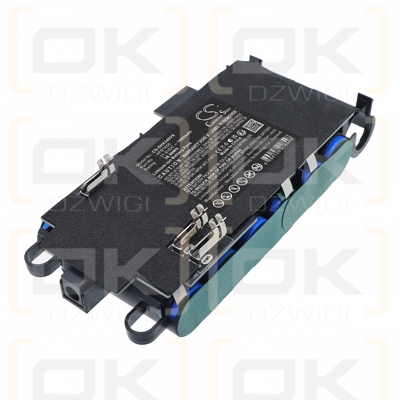 Shark IZ340H / XFBT650 1800 mAh Li-ion 21.6 V (Cameron Sino)
